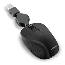 Mouse Retrátil Emborrachado USB Wave Preto - Multilaser - Mouse Retrátil Emborrachado USB Wave Preto - Multilaser -