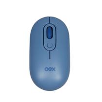 Mouse Retro Sem Fio Wireless PC Notebook Oex MS604 Azul