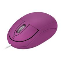 Mouse Rosa Pink Com Fio Óptico USB Pequeno1200 Dpi 3 Botões - Multilaser