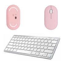 Mouse Rosa/Teclado Bluetooth Galaxy Tab A7 Lite T220/225 8,7