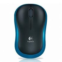 Mouse S/Fio Logitech M185 com Design Ambidestro, USB, Azul -