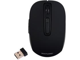 Mouse s/ Fio USB 2,4GHz Lítio Preto Multilaser