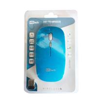 Mouse S/ Fio Wireless 3200 DPI 10M Alcance Recarregável Azul - Bwx