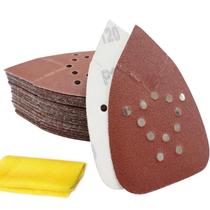 Mouse Sander Pads S&F STEAD & FAST 120 Grit, pacote com 50, mais pano aderente