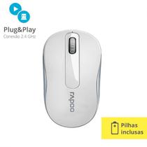 Mouse Sem Fio 1000dpi Ra008 Branco - RAPOO