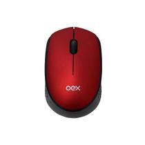 Mouse sem Fio 1200 DPI COSY OEX MS409 Vermelho e Preto