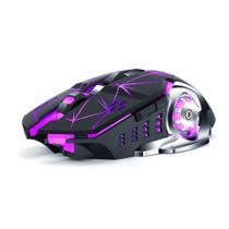 Mouse sem fio 2.4G USB PC Recoil Recarregável Silent Black