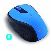 Mouse sem Fio 2.4ghz Preto e Azul USB Multilaser - MO215