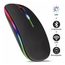 Mouse sem Fio Bluetooth 5.2 &amp Wireless 2.4Ghz USB C Recarregável DPI Ajustável - AP04