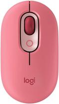 Mouse sem fio Bluetooth Multidispositivo Clique silencioso Logitech Pop Emoji Rosa