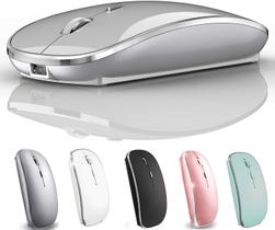 Mouse sem fio Bluetooth para computadores e tablets - Prata