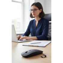 Mouse Sem Fio Bluetooth RGB Recarregável Ergonômico 1600 DPI