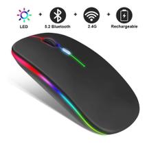 Mouse Sem Fio Bluetooth Wireless Recarregável E-1300 Pro Preto Mouse Sem Fio Bluetooth Wireless Recarregável E-1300 Pro Preto