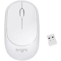 Mouse Sem Fio Bright Slim MS001 Óptico 2.4GHz Branco Mouse Sem Fio Bright Slim MS001 Óptico 2.4GHz Branco