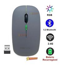 Mouse Sem Fio E-1300PRO Bluetooth & Wireless Recarregável - Santiago Eletro