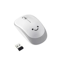 Mouse sem fio ELECOM Shiro Chan cinza e branco silencioso Mouse sem fio ELECOM Shiro Chan cinza e branco silencioso
