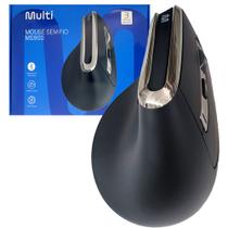 Mouse Sem Fio Ergonomico Bluetooth Vertical Recarregavel 3200dpi Dongle Usb - Multilaser
