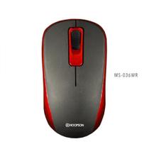 Mouse Sem Fio Hoopson 1200 DPI Preto/Vermelho MS-036WR