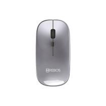 Mouse Sem Fio Hrebos HS-526 Wireless 2.4Ghz USB Prata DPI Ajustável 800/1200/1600 Business