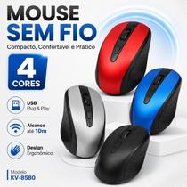 Mouse Sem Fio Inova KV8580 Wireless USB 10 Metros Ergonômico para Notebook e PC