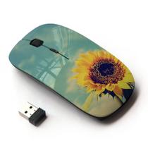 Mouse sem fio KawaiiMouse Optical 2.4G Girassol Amarelo Mouse sem fio KawaiiMouse Optical 2.4G Girassol Amarelo