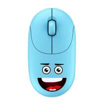 Mouse Sem Fio KMS002 Emoji Kids Blue Bright