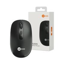 Mouse Sem Fio Lecoo WS205, Sensor Óptico 2.4GHz, 1600 DPI, Receptor USB, Ergonômico - Preto
