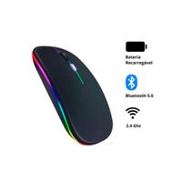 Mouse Sem Fio Led, Mouse Silencioso Fino Portátil - Mouse Sem Fio Recarregável