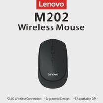 Mouse sem fio Lenovo M202 2.4 GHz com design ergonmico