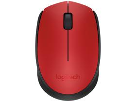 Mouse sem Fio Logitech M170 1000DPI - 3 Botões Vermelho
