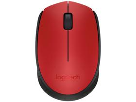 Mouse sem Fio Logitech M170 1000DPI - 3 Botões Vermelho