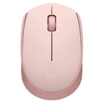 Mouse Sem Fio Logitech M170 Ambidestro 1000 Dpi Usb Rosa