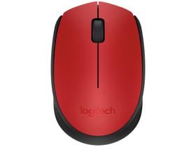 Mouse sem fio Logitech M170 com Design Ambidestro Compacto, Conexão USB e Pilha Inclusa, Vermelho - 910-004941
