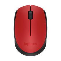Mouse sem fio Logitech M170 com Design Ambidestro Compacto, Conexão USB e Pilha Inclusa, Vermelho - 910-004941