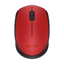 Mouse sem fio Logitech M170 Conexão USB Vermelho 910-004941