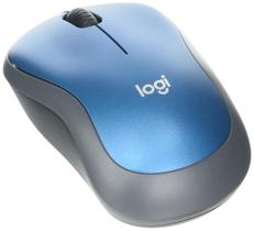 Mouse sem fio Logitech M185 azul óptico Mouse sem fio Logitech M185 azul óptico