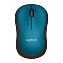Mouse sem fio Logitech M185 com Design Ambidestro Compacto, Conexão USB e Pilha Inclusa, Azul - 910-003636
