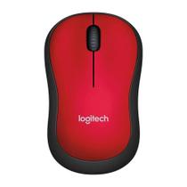 Mouse sem fio Logitech M185 USB Vermelho