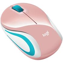 Mouse Sem Fio Logitech M187 Ate 1.000 Dpi - Rosa/Blanco