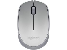 Mouse sem Fio Logitech Óptico 1000DPI 3 Botões - M170 Prata