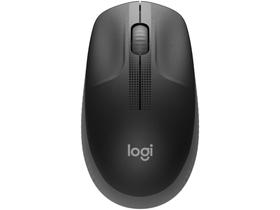 Mouse sem Fio Logitech Óptico 1000DPI 3 Botões - M190 Cinza