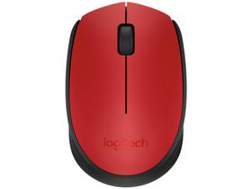 Mouse sem Fio Logitech Óptico 1000DPI M170 - 3 Botões Vermelho