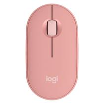 Mouse Sem Fio Logitech Pebble 2 M350s, USB Logi Bolt ou Bluetooth e Pilha Inclusa, com Clique Silencioso, Rosa- 910-007048