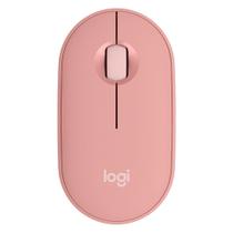 Mouse Sem Fio Logitech Pebble 2 M350s, USB Logi Bolt ou Bluetooth e Pilha Inclusa, com Clique Silencioso, Rosa- 910-007048