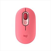 Mouse Sem Fio Logitech POP, 4000 DPI, Botão Emoji Customizável, SilentTouch, Compacto, USB, Bluetooth, Rosa Heartbreaker - 910-006551