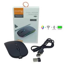 Mouse Sem Fio Luminoso Recarregável Bluetooth 2.4Ghz E-1300 Pro