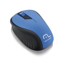 Mouse Sem Fio Multilaser MO215 Wave Azul Wireless Óptico 1200 DPI Mini Receptor USB