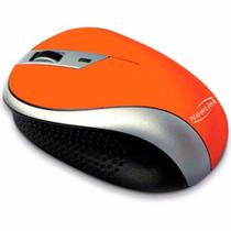 Mouse Sem Fio Nano Usb 1600Dpi Wave Laranja Mo112 Newlink