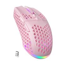 Mouse sem fio para jogos SOLAKAKA SM600 PLUS Bluetooth 5.1 rosa