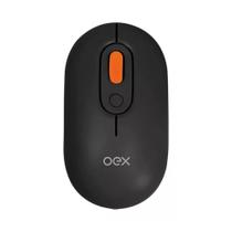 Mouse Sem Fio Preto Oex Retro Ms604